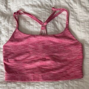Outdoor Voices Pink Heathered Sports Bra
